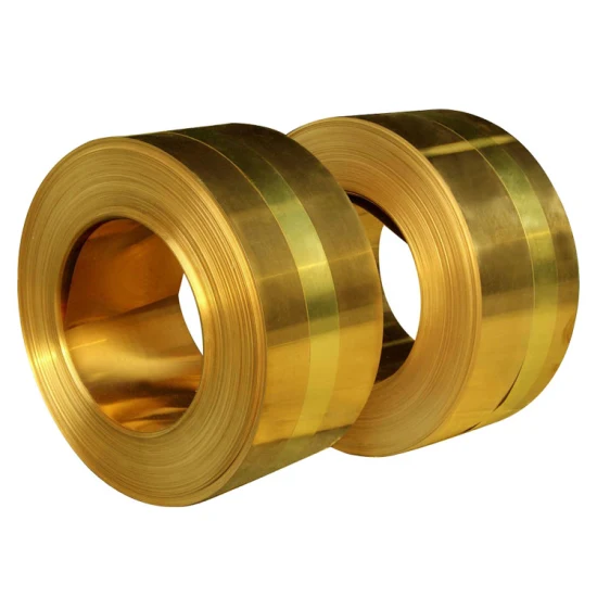 Bande composite acier-cuivre revêtue de métal doré Tu1 T2 99,9% C11000 C10200 Bande de cuivre pur sans oxygène 0,1-3 mm