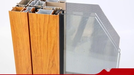Profilé en aluminium pour fenêtre et porte dans les matériaux de construction avec revêtement de profil en alliage d'aluminium argenté Profil extrudé en aluminium